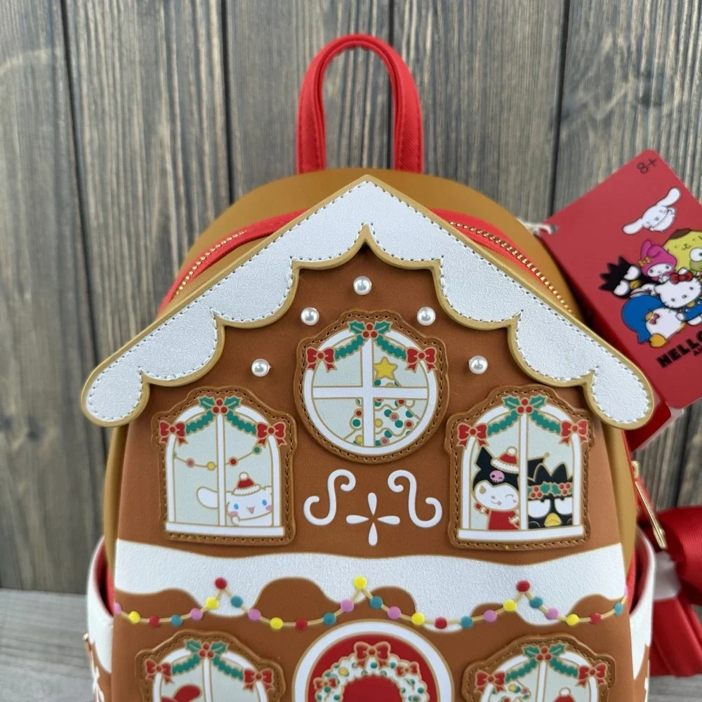 Hello Kitty & Friends Gingerbread House Mini Backpack Loungefly Christmas NWT